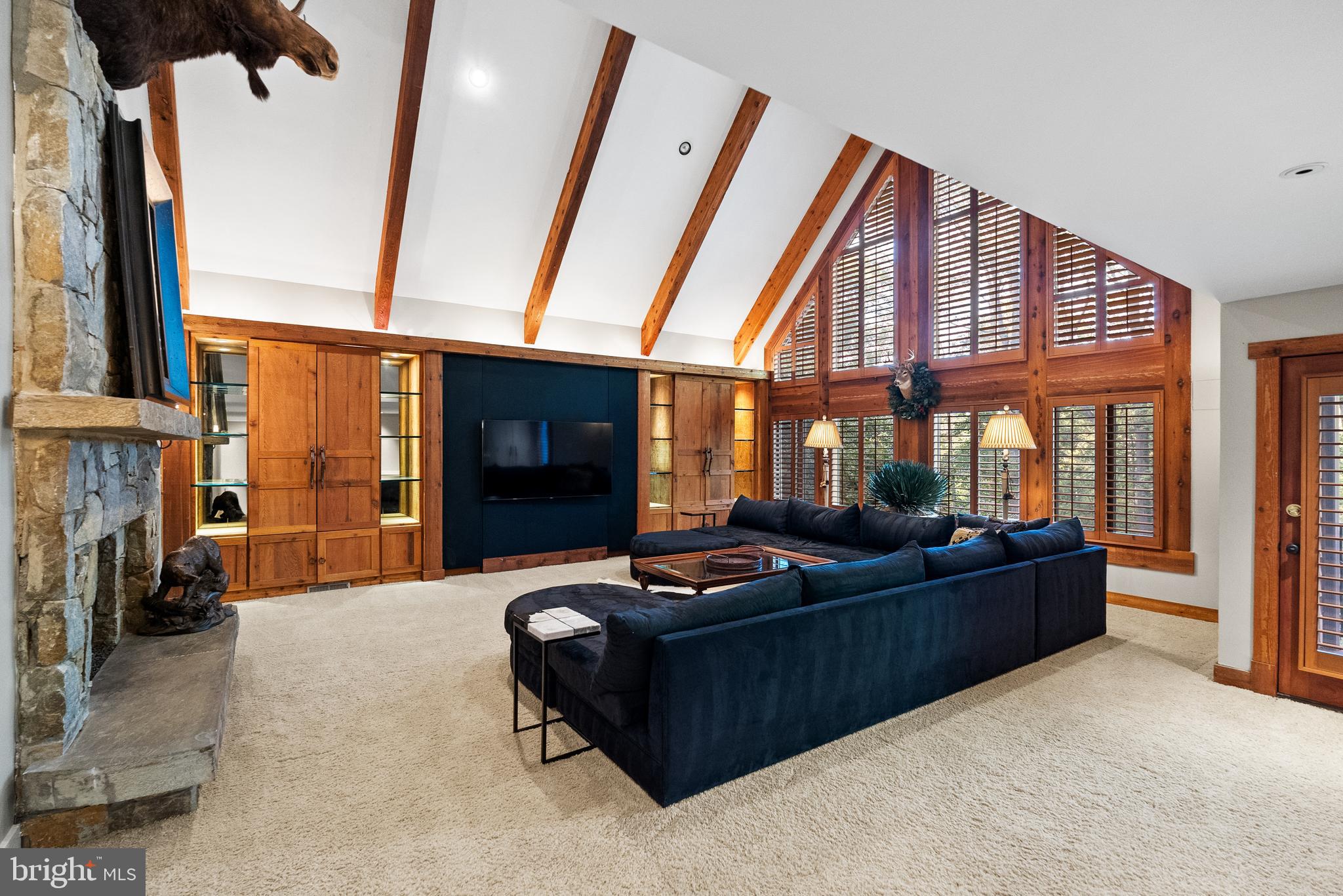 536 Springvale Road Great Falls, VA 22066 - Photo 37 of 139 a living room with furniture a fireplace and a large window