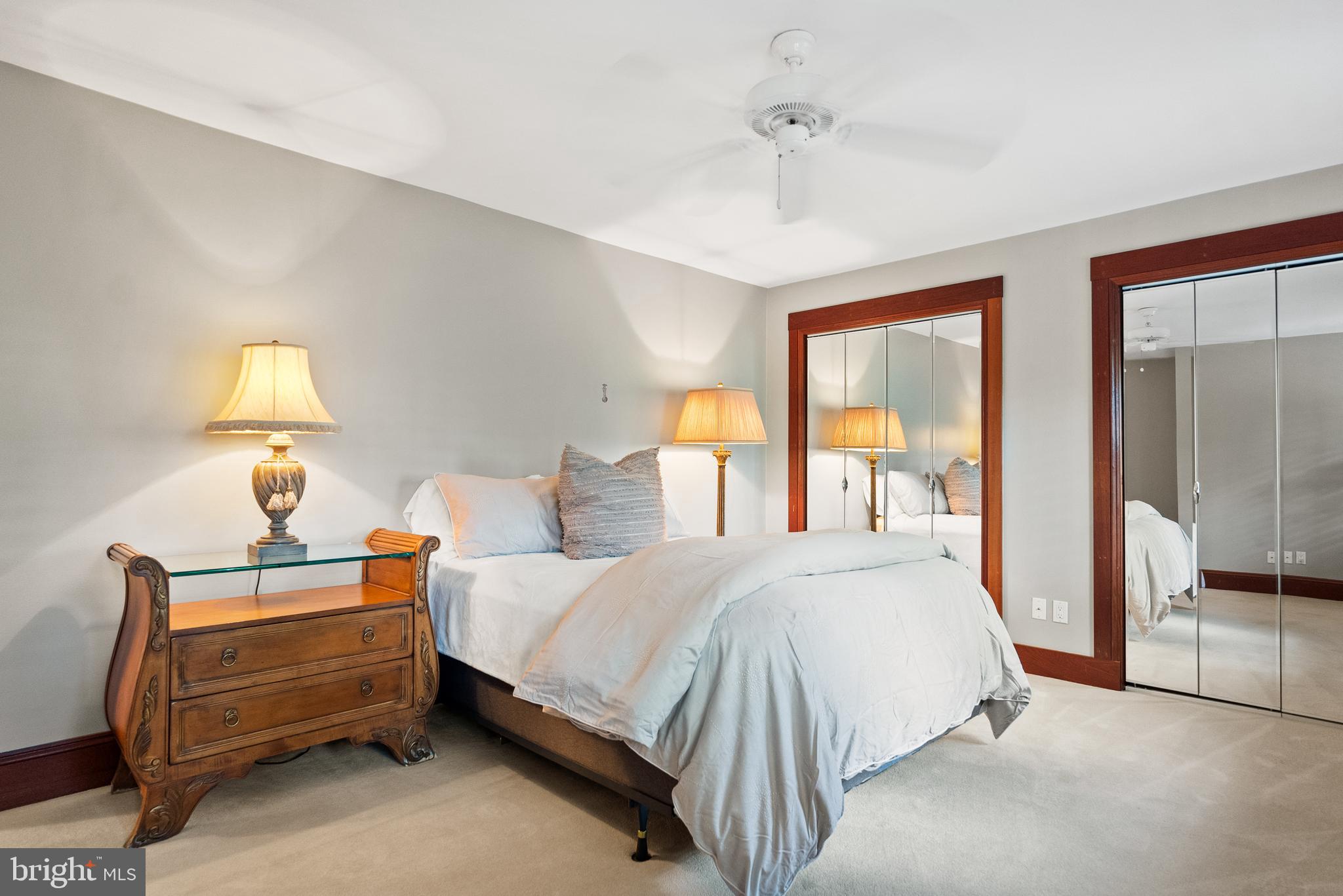 536 Springvale Road Great Falls, VA 22066 - Photo 73 of 139 a bedroom with a bed and a lamp