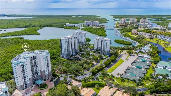 an aerial view of multiple house