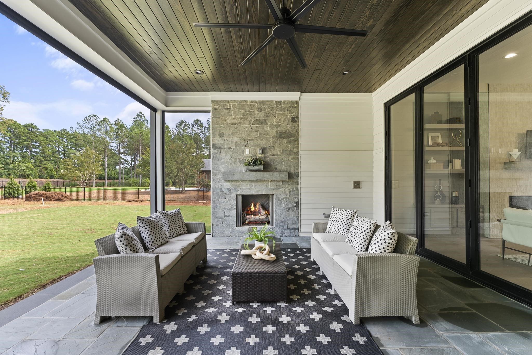 1001 Enchanted Pine Lane Raleigh, NC 27614 - Photo 52 of 52 a living room with furniture and a fireplace