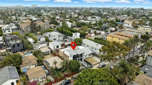an aerial view of multiple house