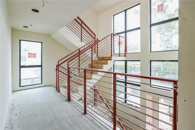 a view of an entryway with staircase
