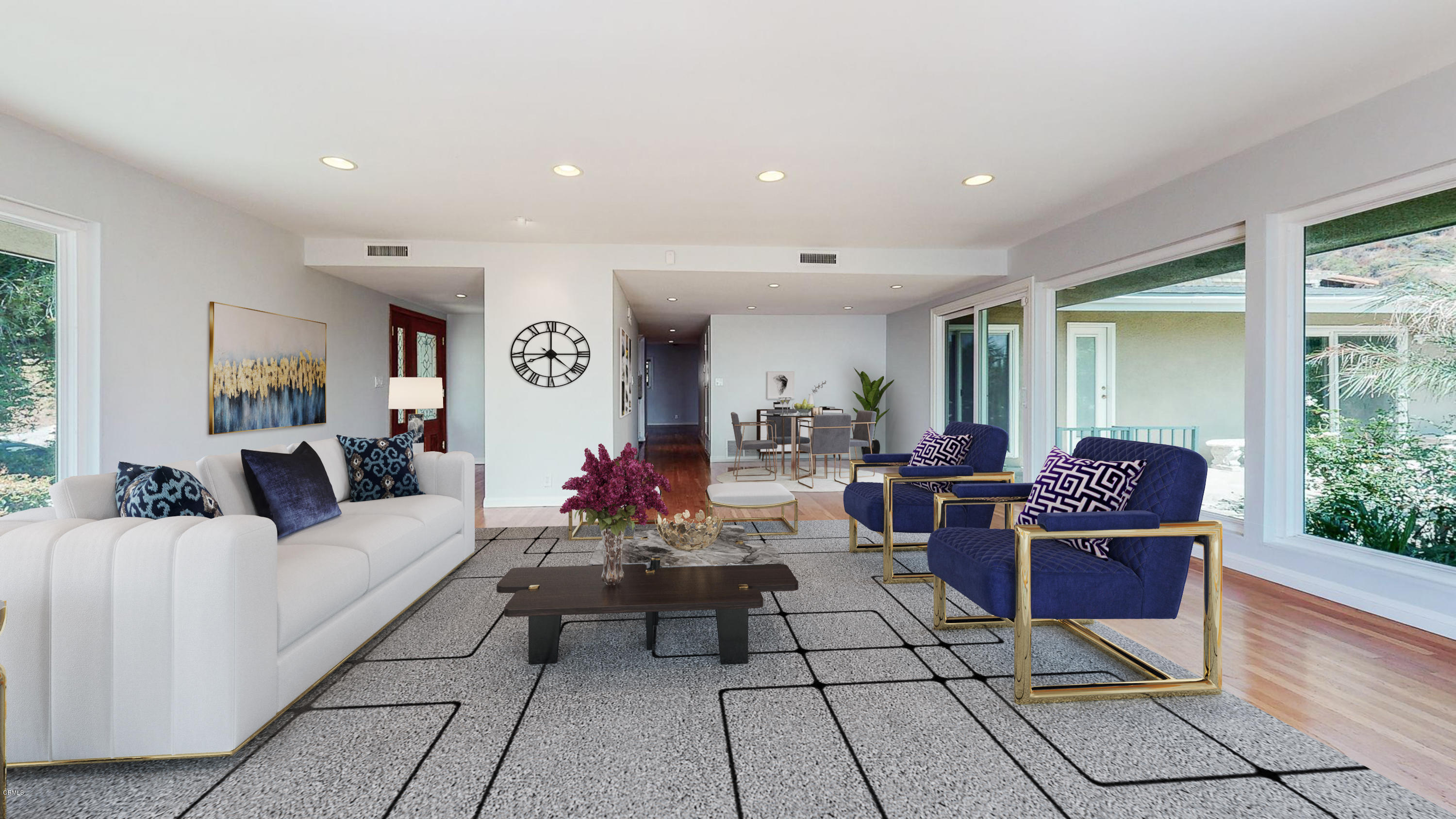 1610 Carriage House Road Pasadena, CA 91107 - Photo 4 of 54 a living room with furniture and a rug
