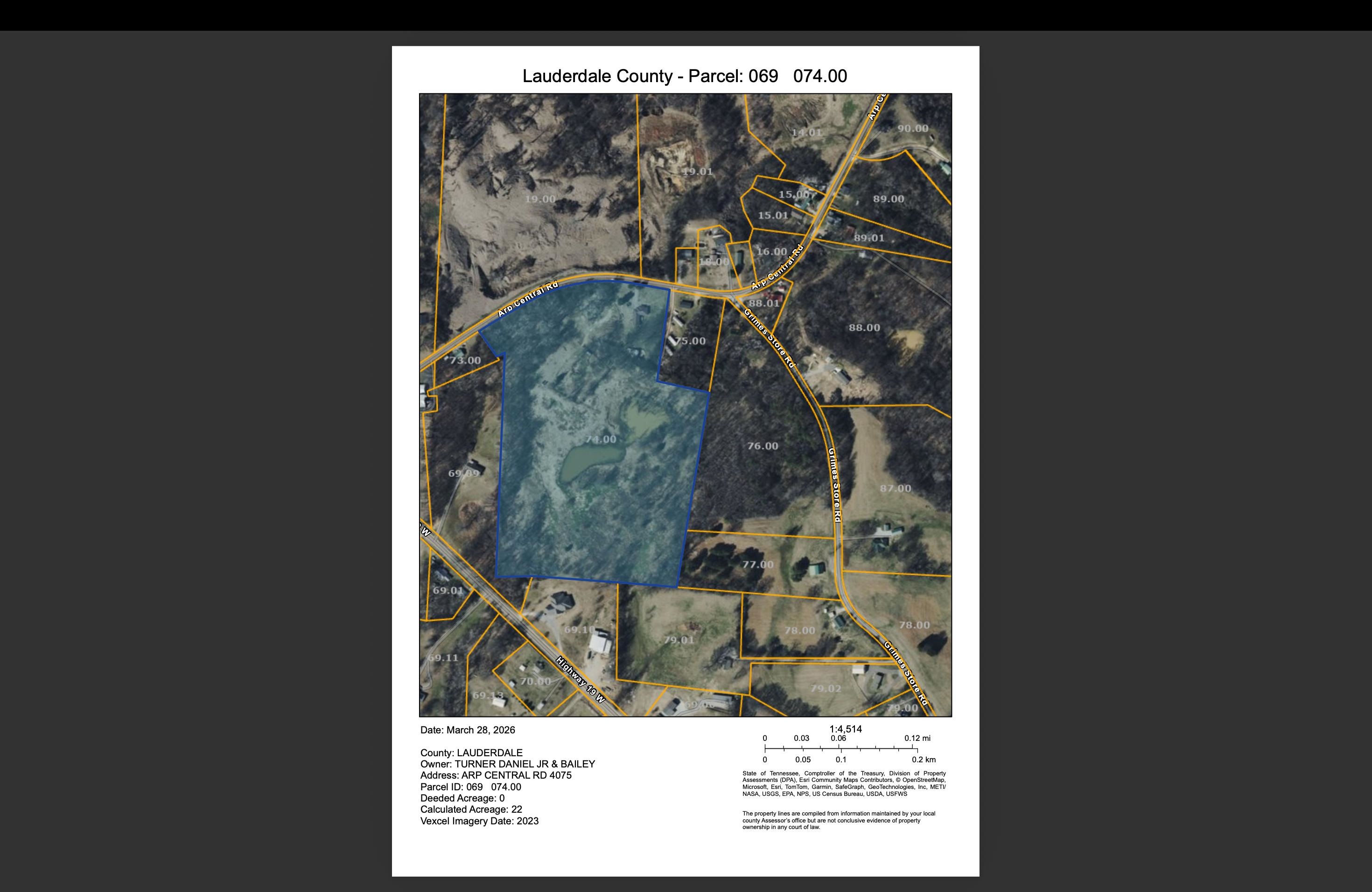 4075 Arp Central Road Ripley, TN 38063 - Photo 37 of 37 Map of property location