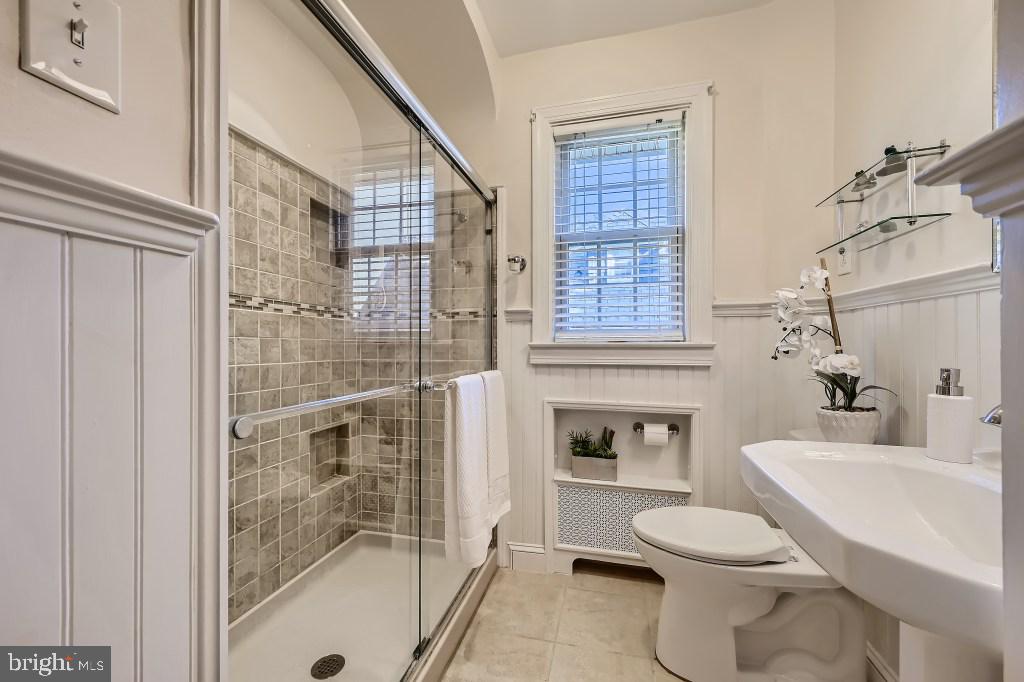 221 Dunkirk Road Baltimore, MD 21212 - Photo 16 of 32 2nd floor bathroom with tile shower.