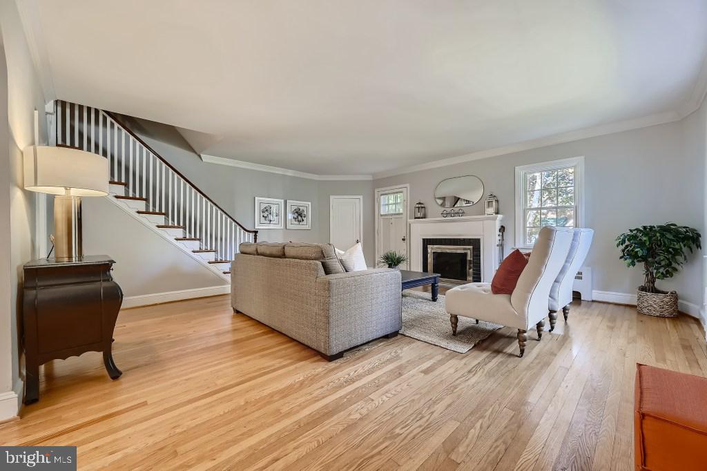 221 Dunkirk Road Baltimore, MD 21212 - Photo 6 of 32 Hardwood floors in Living Room and Dining Room