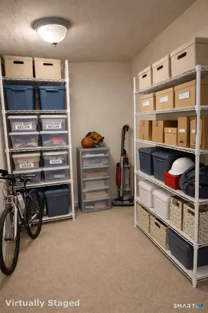 a view of a storage & utility room