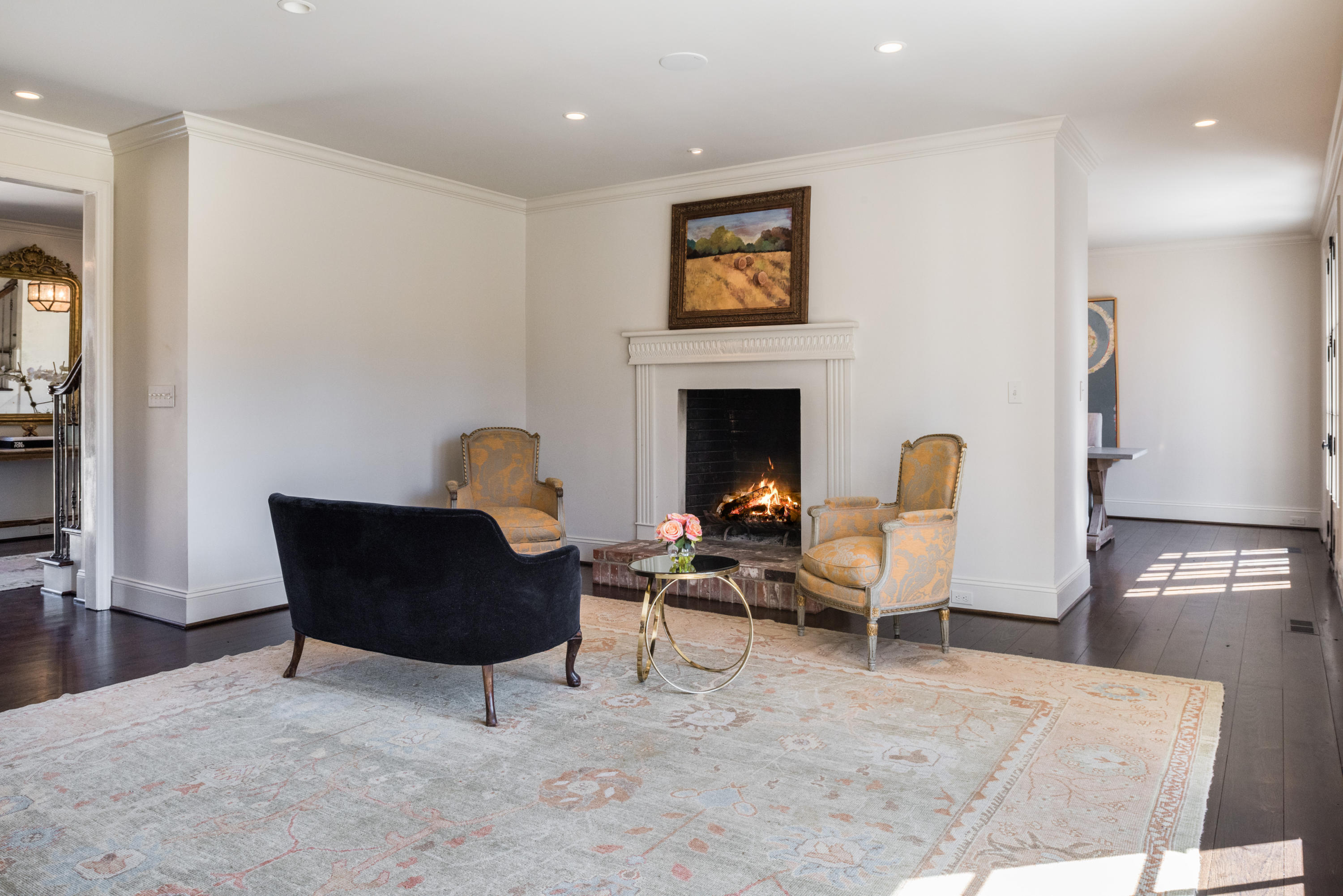 15 Indian Spring Trail Darien, CT 06820 - Photo 21 of 37 a living room with furniture and a fireplace