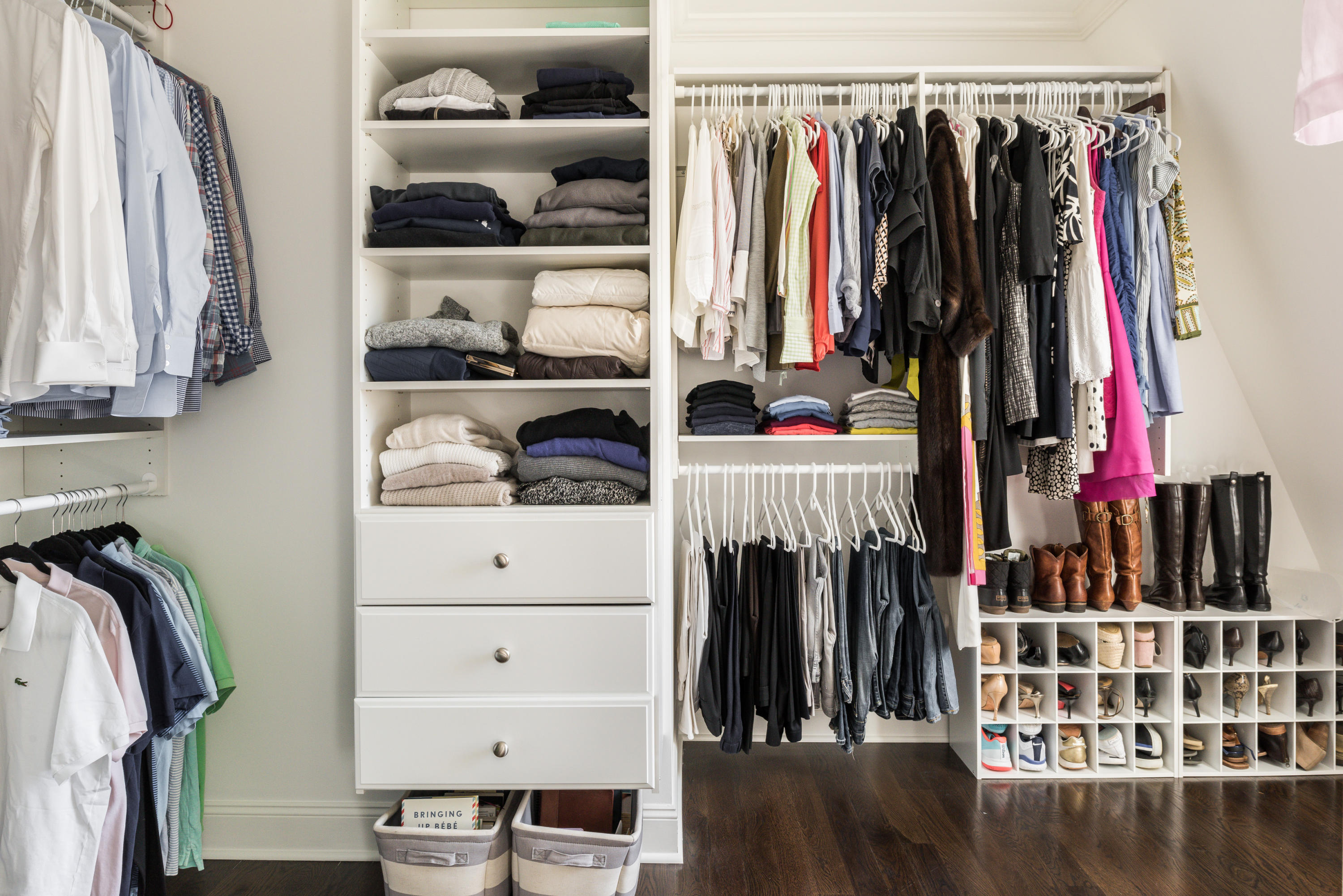 15 Indian Spring Trail Darien, CT 06820 - Photo 26 of 37 a view of walk in closet with clothes and shoes