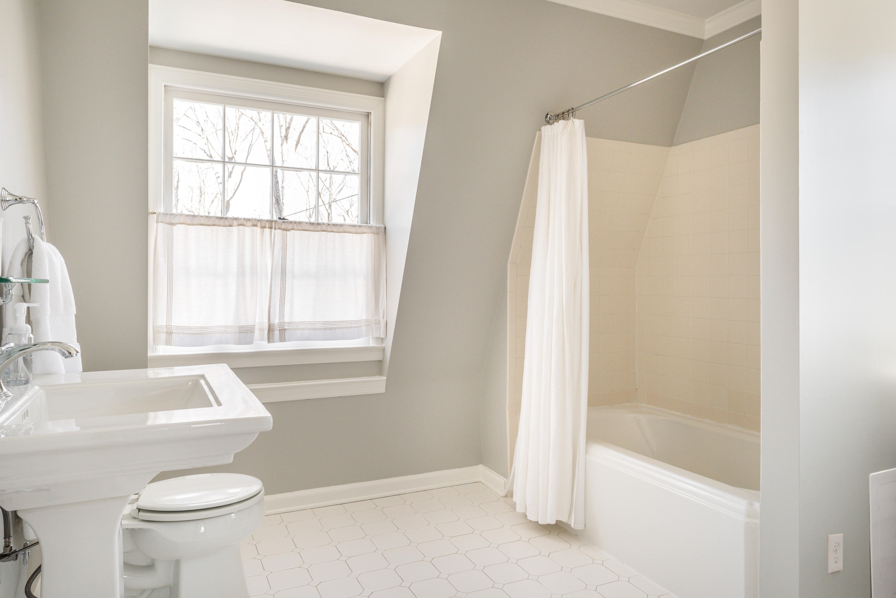 15 Indian Spring Trail Darien, CT 06820 - Photo 30 of 37 a bathroom with a granite countertop sink toilet and shower