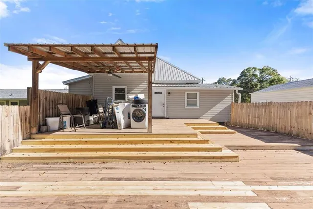 a view of a house with a patio