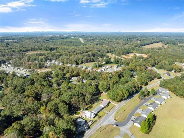 a view of a city with an outdoor space