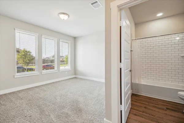 an empty room with a window