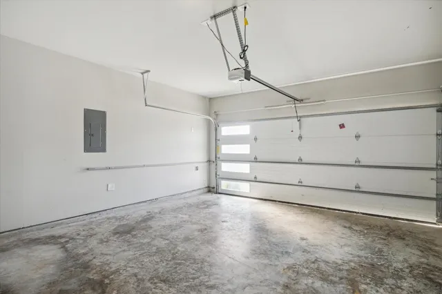 a view of a swimming pool with an outdoor seating