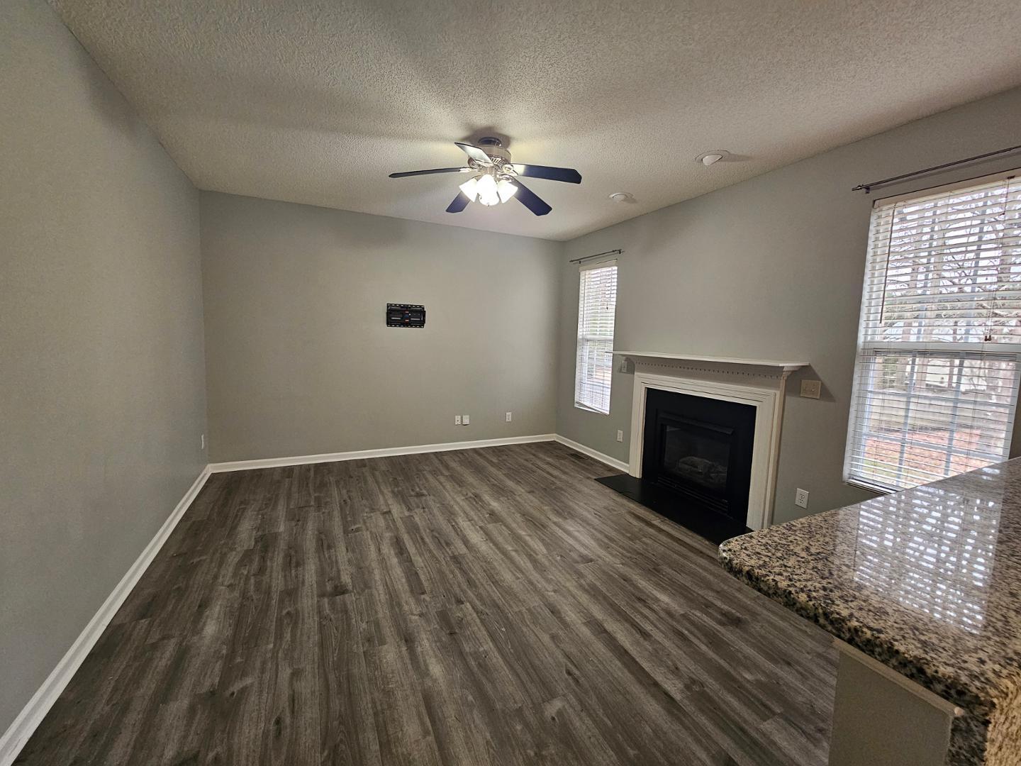 2341 Brasstown Lane Apex, NC 27502 - Photo 9 of 24 wooden floor in an empty room with a fireplace