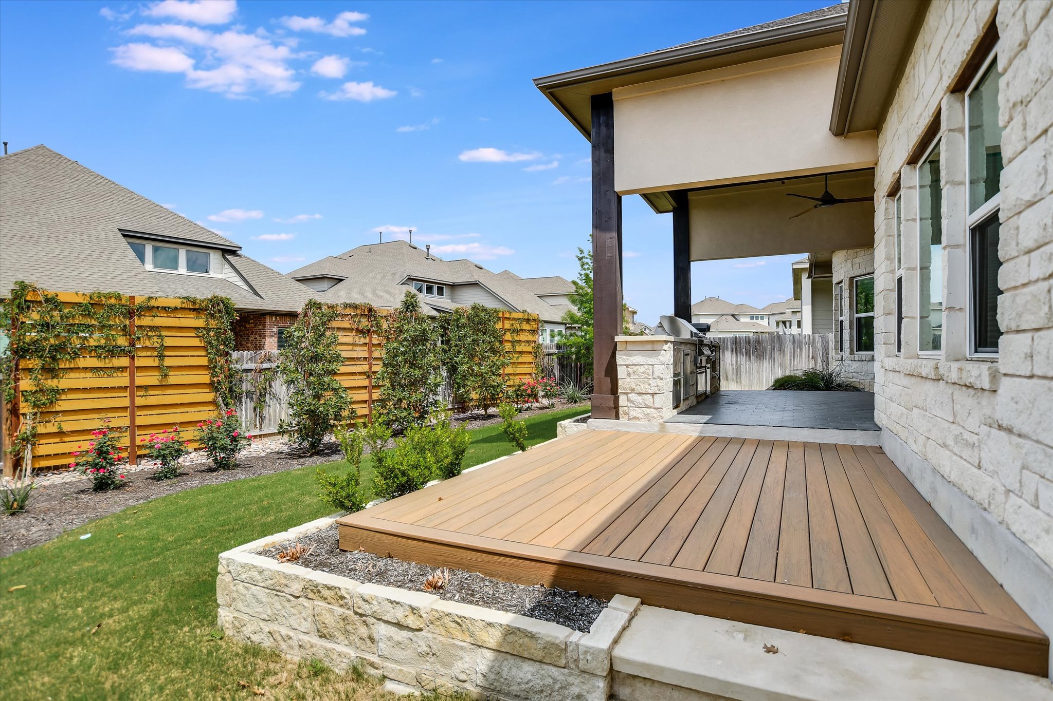 4300 Allenbrook Drive Pflugerville, TX 78660 - Photo 38 of 40 a view of outdoor space yard deck patio and fire pit