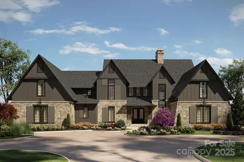 a front view of multiple houses