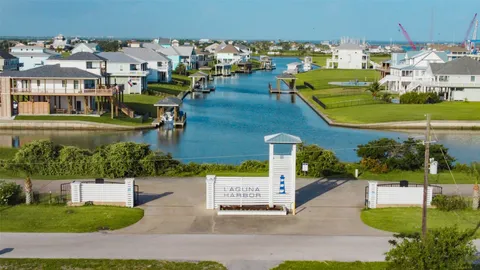 a view of a lake with a house