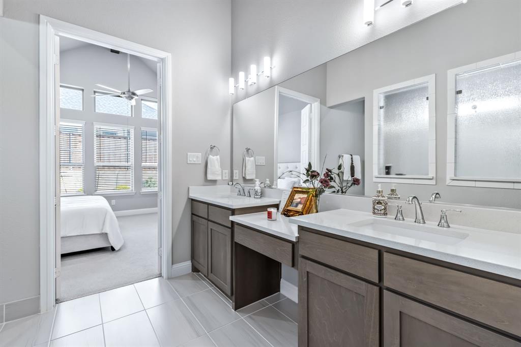 1302 Shorefront Drive Allen, TX 75013 - Photo 12 of 40 a en suite bathroom with a sink double vanity and a mirror
