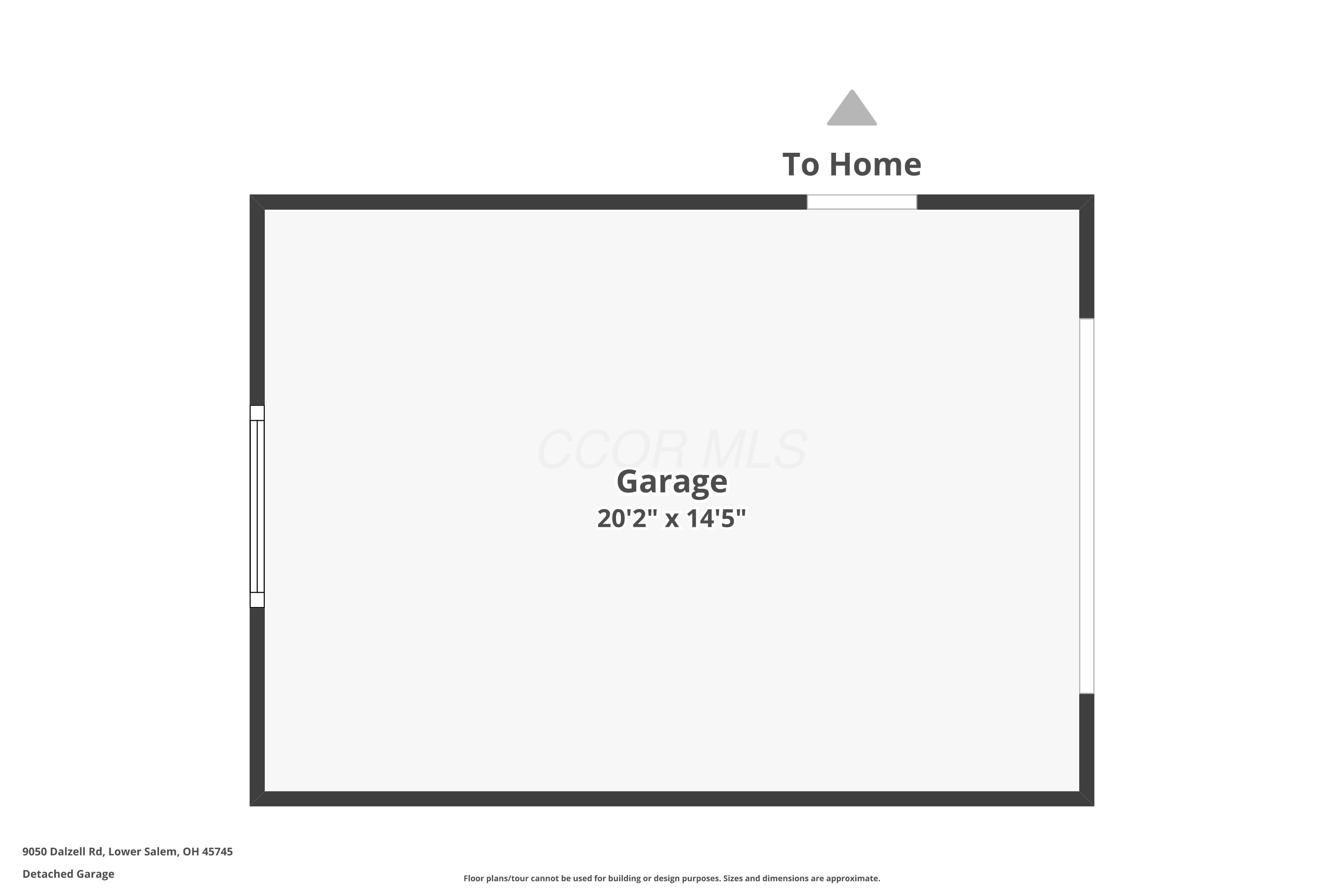 9050 Dalzell Road Lower Salem, OH 45745 - Photo 93 of 93 Detached Garage - Floor Plan
