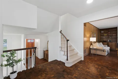 a view of entryway with livingroom and furniture