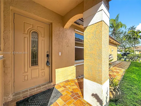 a view of front door