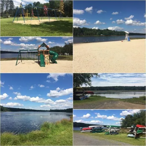 a view of swimming pool and outdoor seating