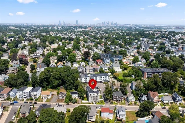 a car parked in front of a house
