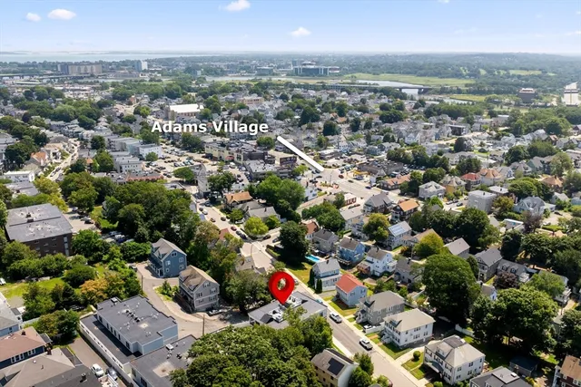 an aerial view of multiple house
