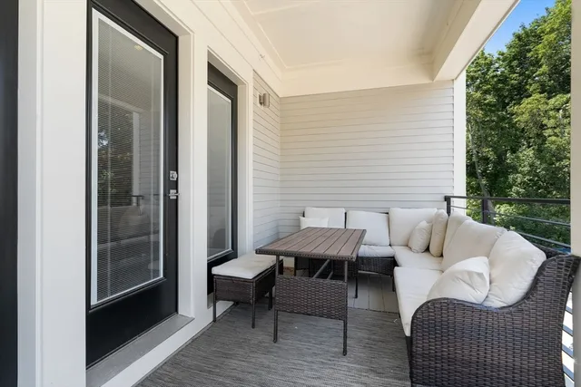 a outdoor living room with furniture