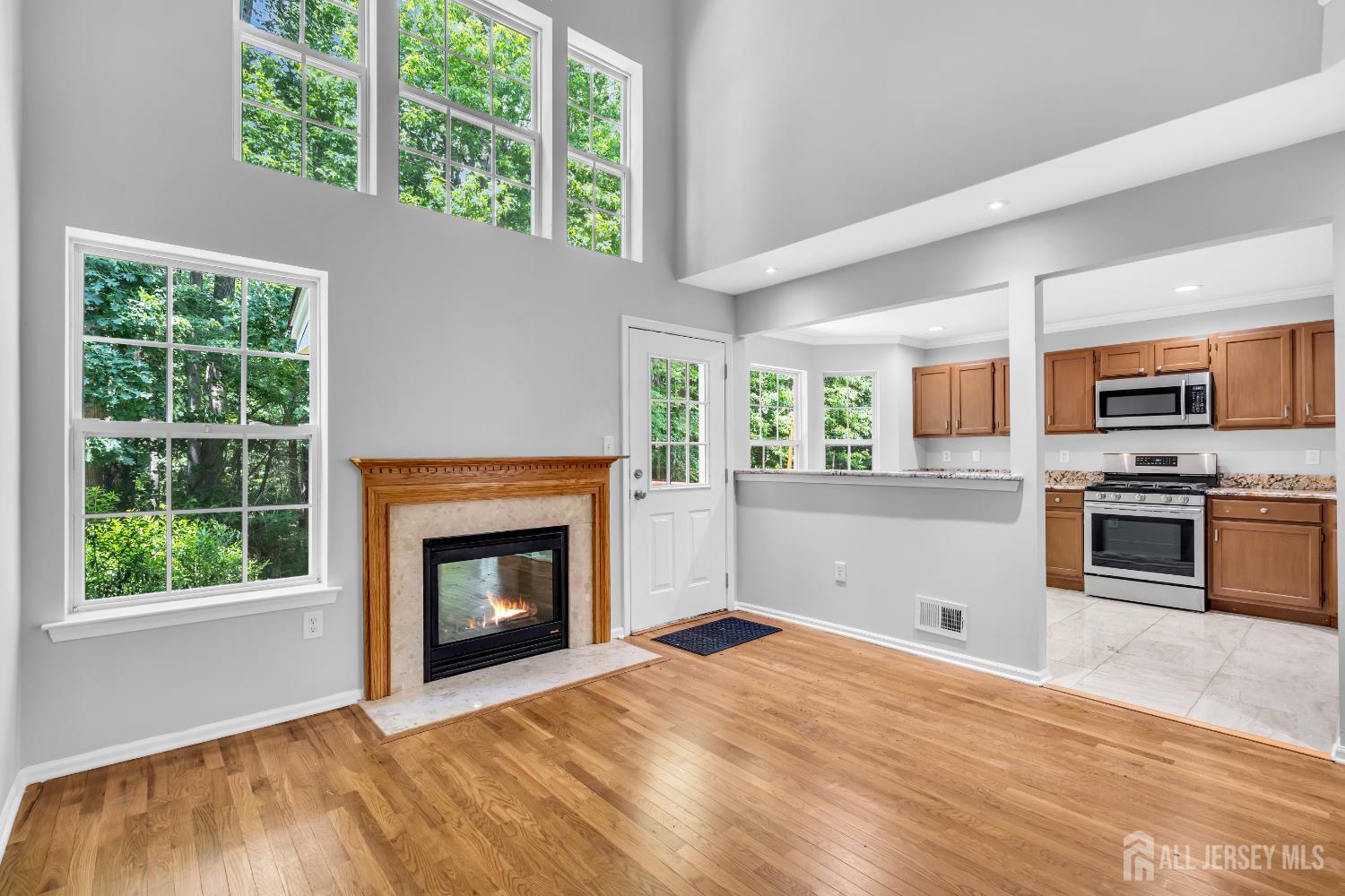 242 Hawthorne Road North Brunswick, NJ 08902 - Photo 7 of 34 a kitchen with a window and fireplace