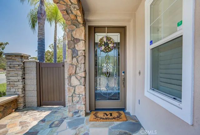 a view of an entrance door of the house