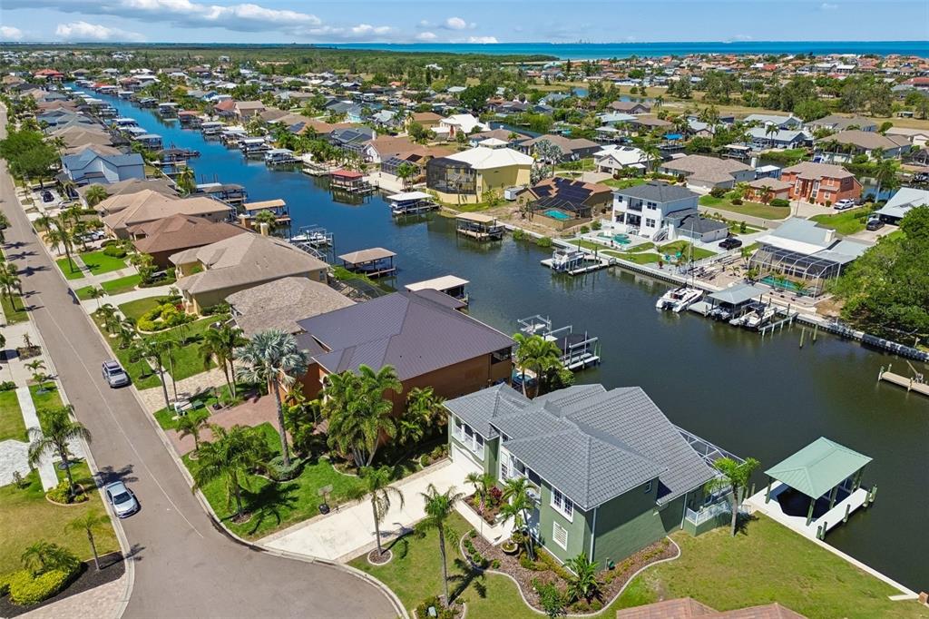 703 Bunker View Drive Apollo Beach, FL 33572 - Photo 47 of 49 an aerial view of a house with a lake view