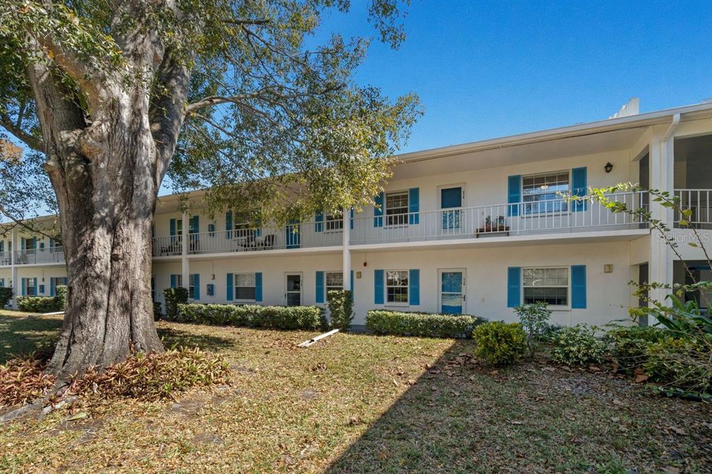 300 Clyde Lane, Unit 215 Dunedin, FL 34698 - Photo 2 of 60 a front view of a house with a yard