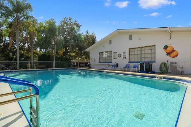 a view of a house with patio