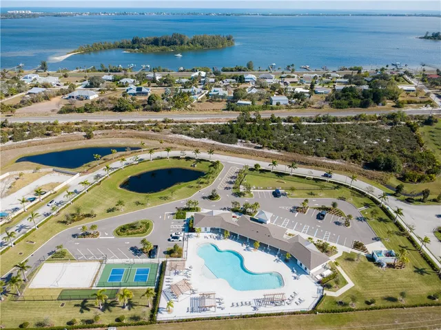 a view of swimming pool and an ocean