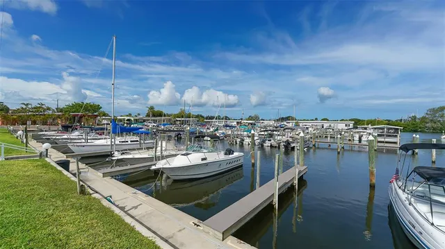 a view of a lake with a nearby beach