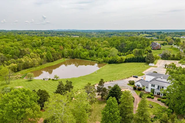 a view of a lake with a mountain