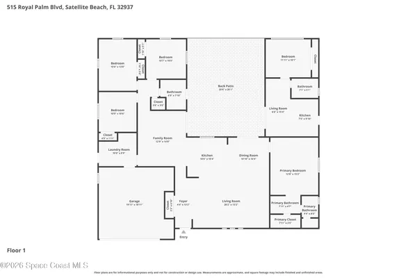 $1,100,000 | 515 Royal Palm Boulevard, Satellite Beach, FL 32937