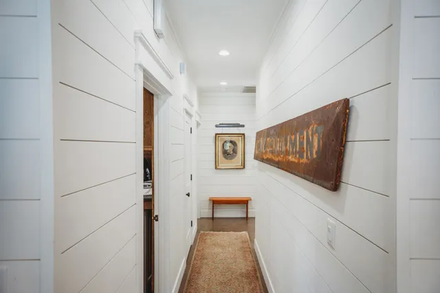 a view of hallway with stairs