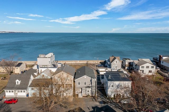 a view of a water with city view