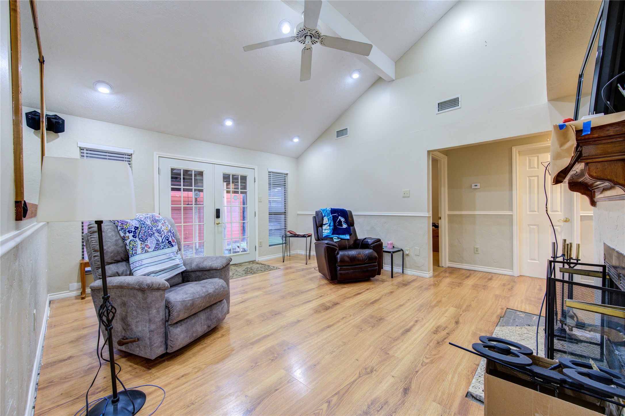 11217 Todd Street Houston, TX 77055 - Photo 6 of 49 a living room with furniture and a wooden floor