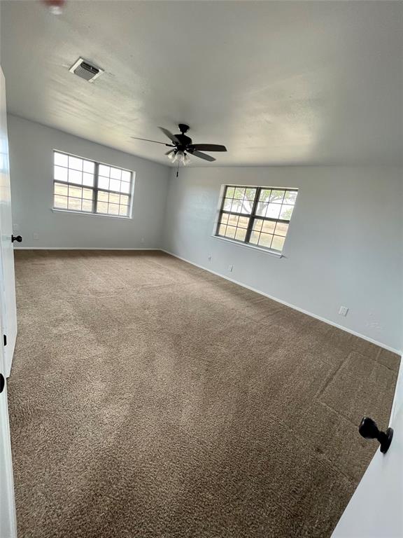 4203 Weiland Road Weatherford, TX 76088 - Photo 22 of 29 en empty room with windows and ceiling fan