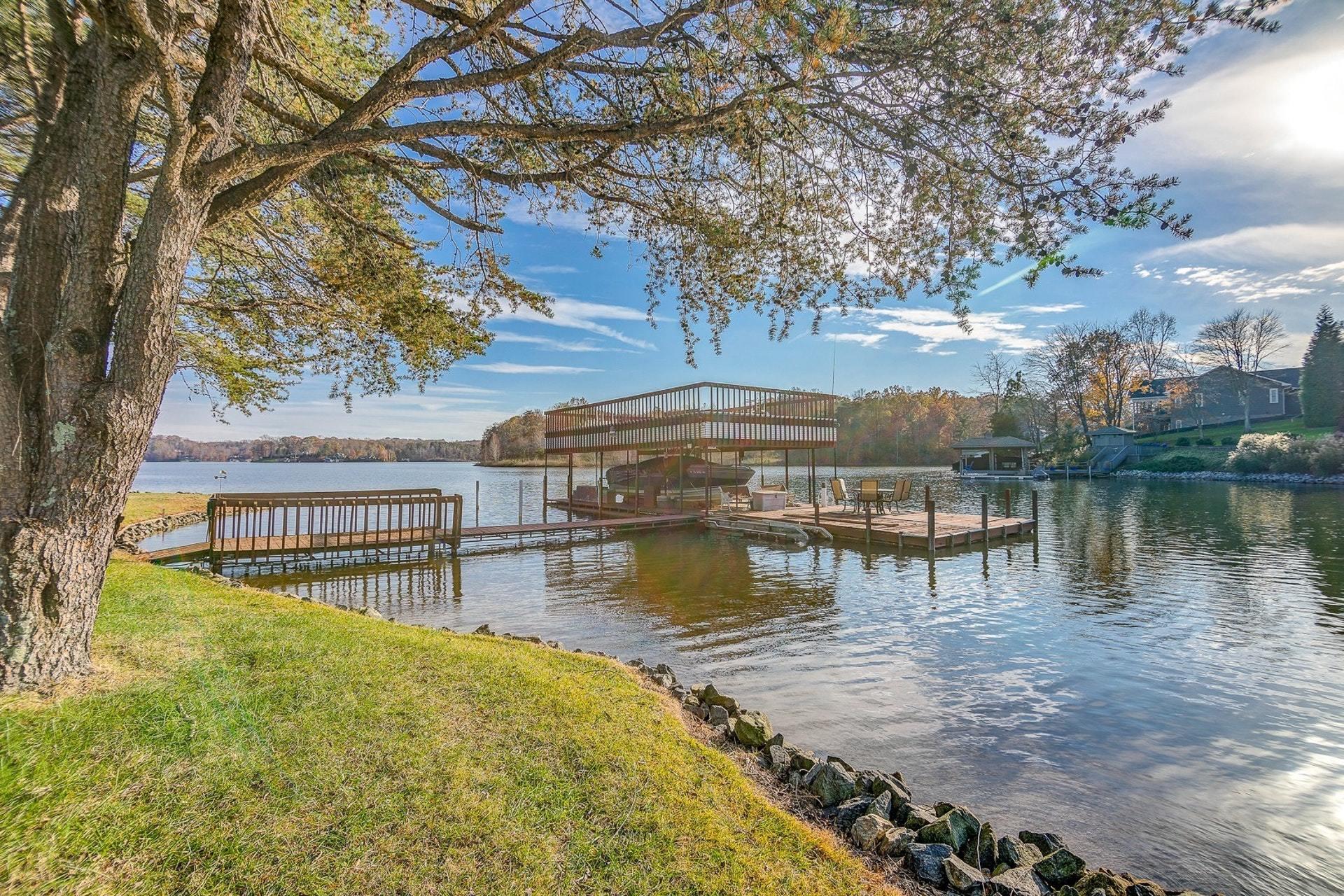 3624 Kemp Ford Road Union Hall, VA 24176 - Photo 46 of 60 a view of a lake with houses with yard