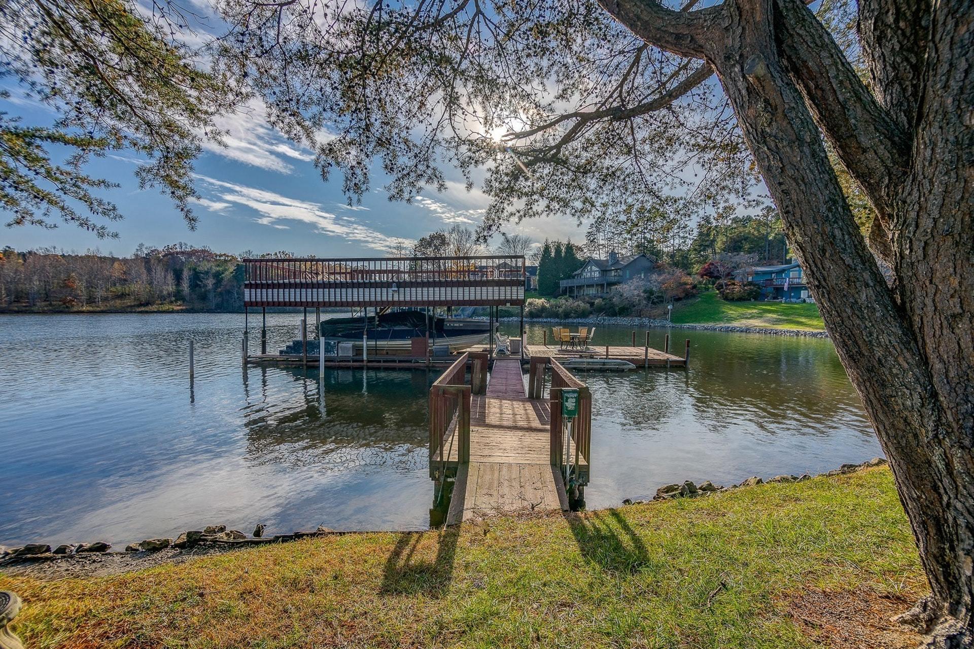3624 Kemp Ford Road Union Hall, VA 24176 - Photo 48 of 60 a view of a lake with a house in the background