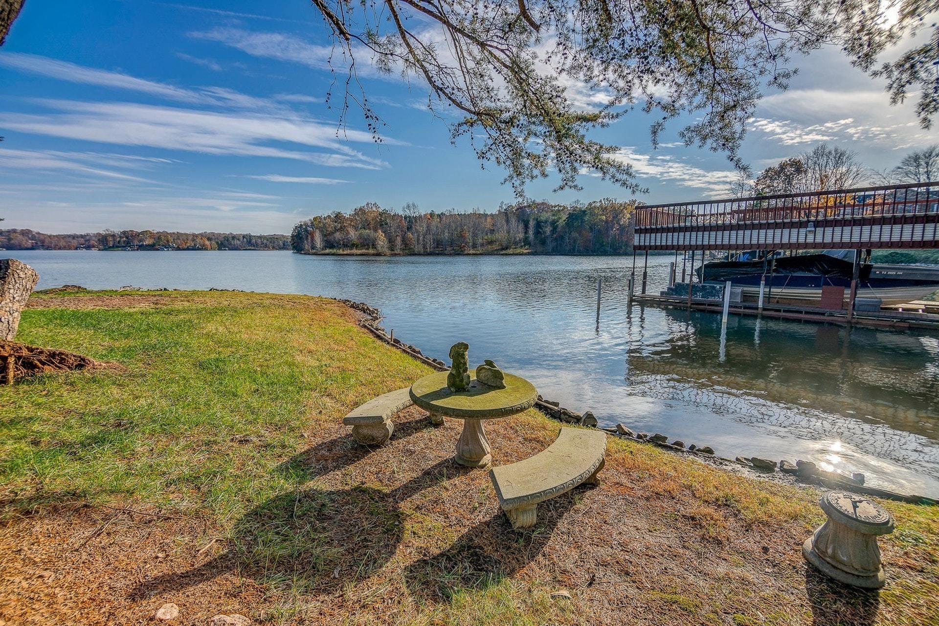 3624 Kemp Ford Road Union Hall, VA 24176 - Photo 49 of 60 a view of a lake with a terrace