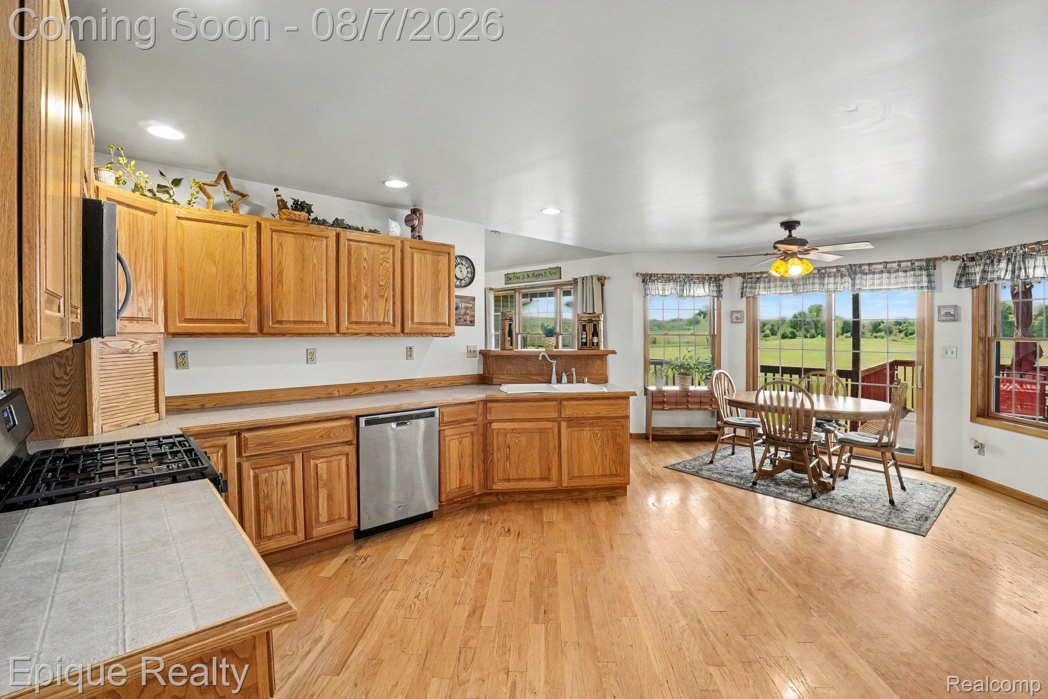 2288 Daley Road Lapeer, MI 48446 - Photo 8 of 30 Eat-In Kitchen with Breakfast Nook and French Doors Going Out to the Deck