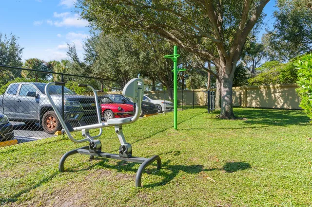 a view of an outdoor space with seating