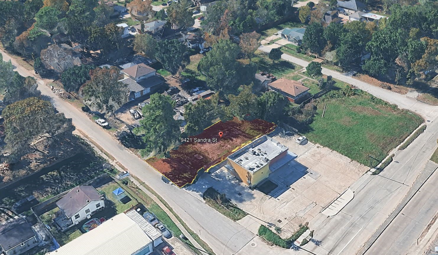 9421 Sandra Street Houston, TX 77016 - Photo 5 of 6 an aerial view of house with a yard