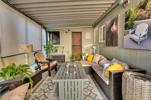 a outdoor space with chairs and couch